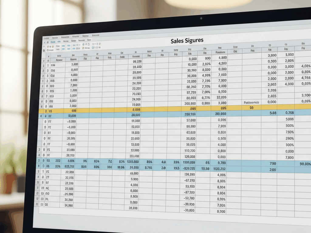 Imagen de una hoja de excel en donde se controlan las ventas